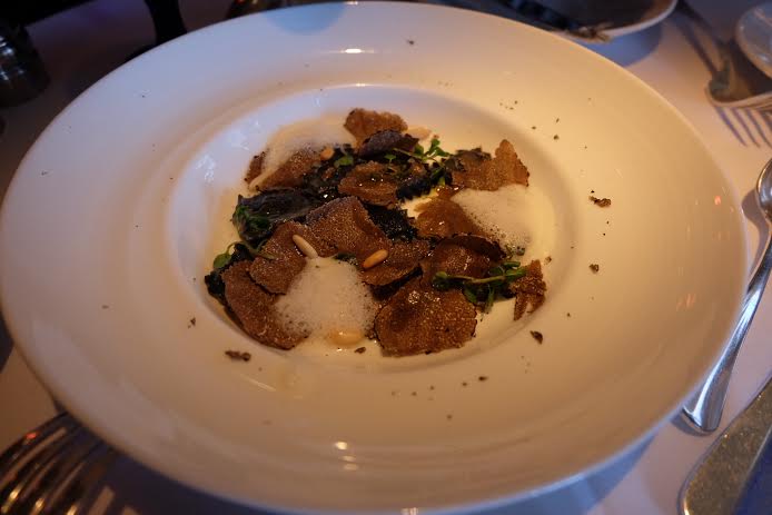 Buffalo milk ricotta ravioli with Italian Pine Nuts & Summer Truffles