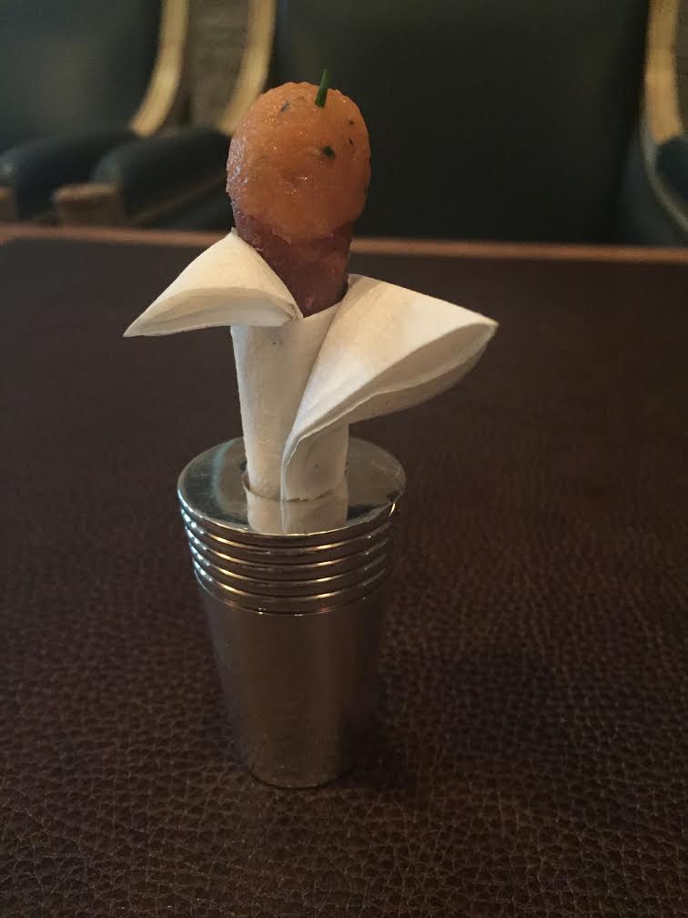 the infamous salmon tartare cone